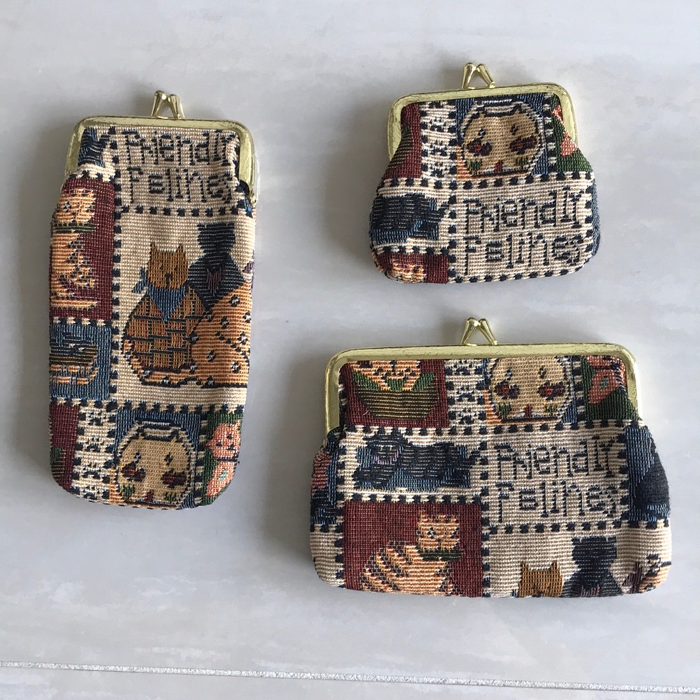 Tapestry purse set of 3
